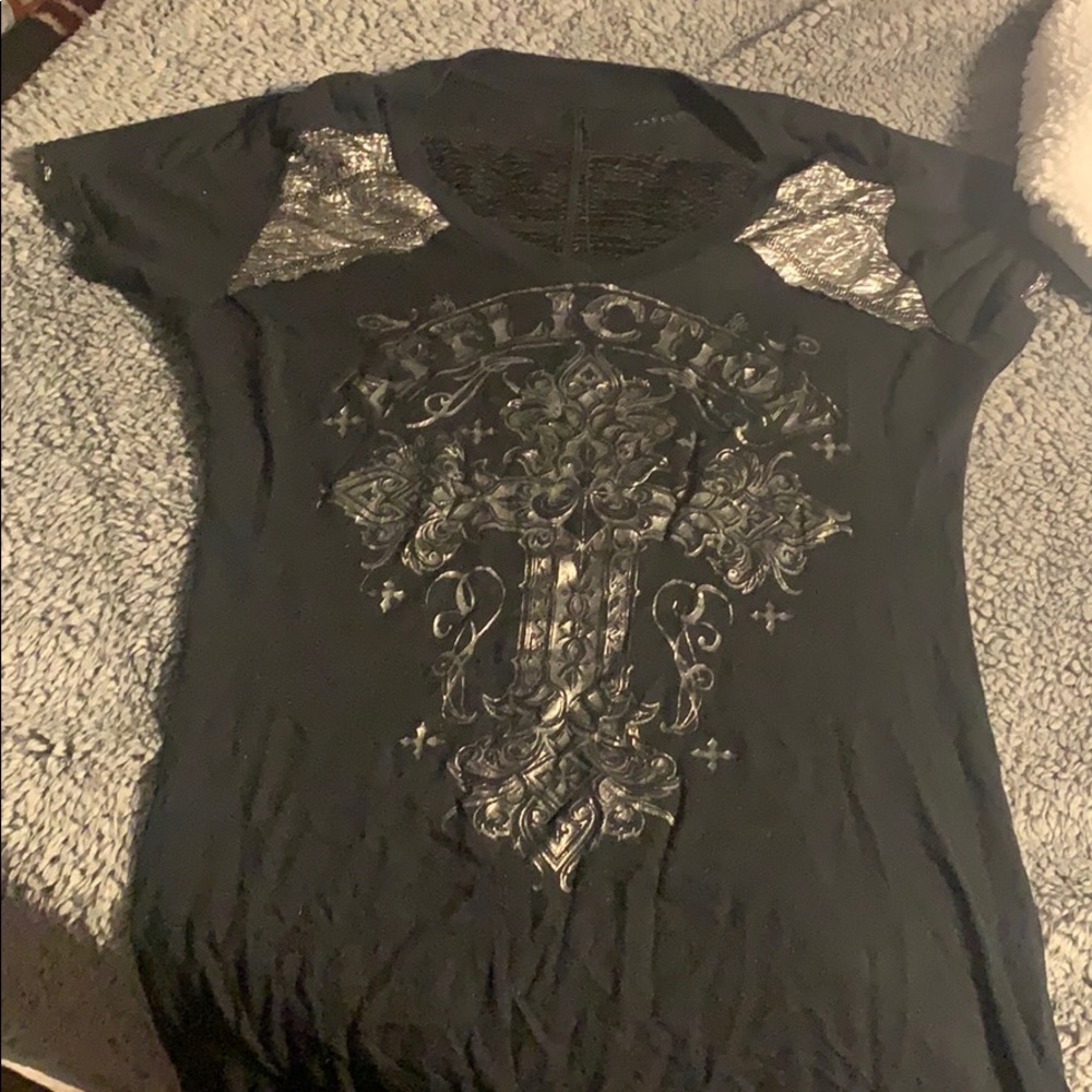 Black short sleeve Affliction shirt